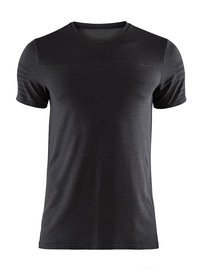 Sportshirt Craft Men Core Fuseknit Dip Tee Black Melange