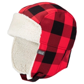 Muts Jack Wolfskin Kids Stormlock Timberwolf Shapka K Ruby Red Check (S)