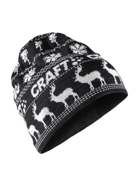 Muts Craft Retro Knit Hat Black White