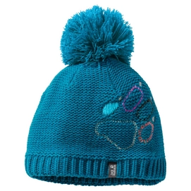 Mütze Jack Wolfskin Paw Knit Cap Dark Turquoise (S) Kinder
