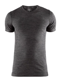 T-Shirt Craft Fuseknit Comfort RN SS Black Melange Herren