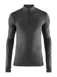 Longsleeve Craft Fuseknit Comfort Zip Black Melange Herren