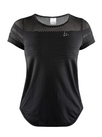 T-Shirt Craft Core Fuseknit Tee Black Melange Damen