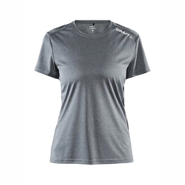 T-Shirt Craft Rush SS Tee Dk Grey Melange Damen-XS