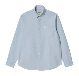 Hemd Carhartt WIP L/S C-Logo Unisex Bleach / White