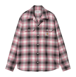 Shirt Carhartt WIP Unisex L/S Blanchard Blanchard Check, Charm Pink