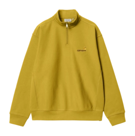 Sweater Carhartt WIP Half Zip American Script Unisex Golden Olive