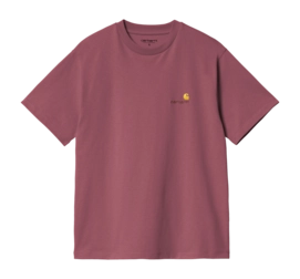 T-Shirt Carhartt WIP Women S/S American Script Dusty Fuchsia
