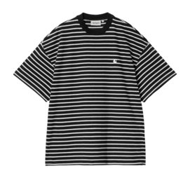 T-Shirt Carhartt WIP Femme S/S Bryna Bryna Stripe, Black / White