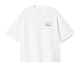 T-Shirt Carhartt WIP Femme S/S Kainosho White / Charm Pink