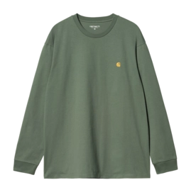 T-Shirt Carhartt WIP L/S Chase Unisex Duck Green / Gold