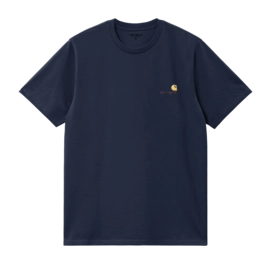 T-Shirt Carhartt WIP S/S American Script Unisex Air Force Blue