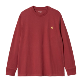 T-Shirt Carhartt WIP Unisex L/S American Script Tuscany 24
