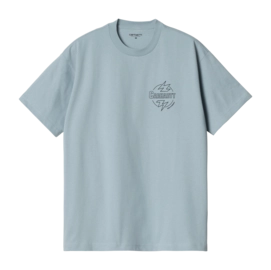 T-Shirt Carhartt WIP Unisexe S/S Blaze Misty Sky / Black