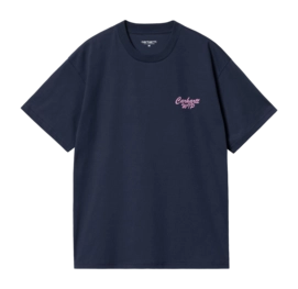 T-Shirt Carhartt WIP Unisexe S/S Friendship Air Force Blue / Light Pink