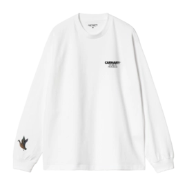 T-Shirt Carhartt WIP Unisexe L/S Ducks White