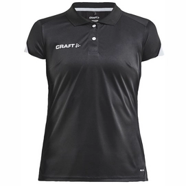 Tennisshirt Craft Pro Control Impact Polo W Black White Damen-L