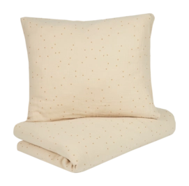 Dekbedovertrek Nobodinoz Washed Muslin Wabi-Sabi Dots Ginger