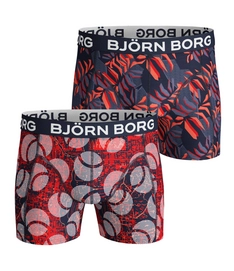 Boxers Björn Borg Men Core LA Tennis & LA Abstract Leaf Chinese Red (2 pack)