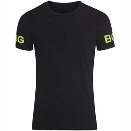 T-Shirt Björn Borg Mens Performance L.A Borg Black Yellow
