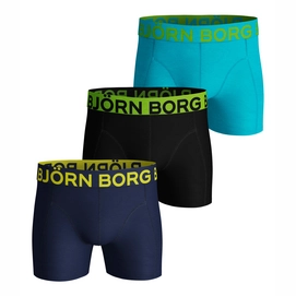 Boxers Björn Borg Men Core Neon Solid Sammy Blue Depths (3 pack)