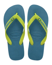 Slipper Havaianas Unisex Brasil Logo Amazonite Blue