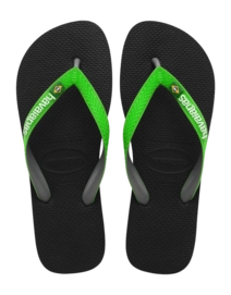 Slipper Havaianas Kids Brasil Mix Black/Lime Green