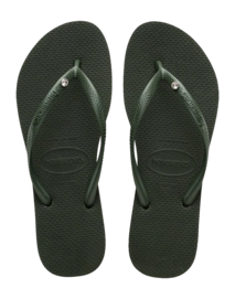 Flip Flops Havaianas Slim Crystal SW II Damen Olive Green