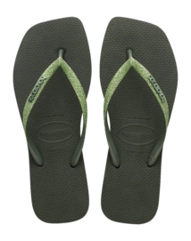 Flip Flops Havaianas Square Glitter Damen Olive Green