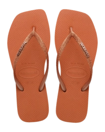 Flip Flops Havaianas Square Glitter Damen Cerrado Orange