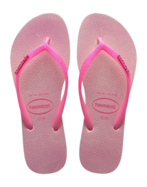 Flip Flops Havaianas Slim Glitter Iridescent Damen Pink Lemonade