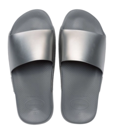 Slipper Havaianas Kids Slide Classic Metallic Steel Grey