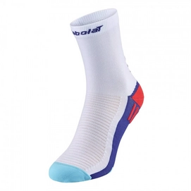 Chaussettes de Padel Babolat Unisex Padel Mid-Calf Socks White Surf Blue