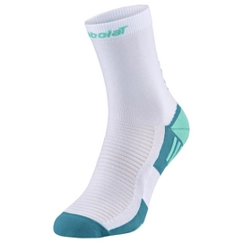 Padelsok Babolat Unisex Padel Mid-Calf Socks White Electric Green