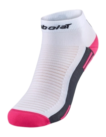 Chaussettes de Padel Babolat Unisex Padel Quarter Socks White Roseberry