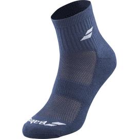 Tennissok Babolat Unisex Quarter 3 Pairs Pack White Estate Blue Grey