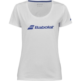 Tennisshirt Babolat Exercise Babolat Tee W Damen White White