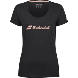 Tennisshirt Babolat Exercise Babolat Tee W Damen Black Black