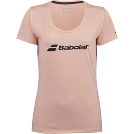 Tennisshirt Babolat Exercise Babolat Tee W Damen Tropical Peach