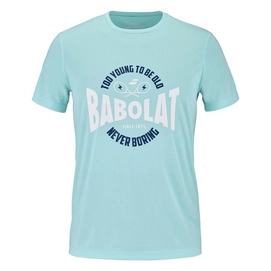 T-Shirt de Tennis Babolat Homme Exercice Graphic Tee Angel Blue Heather