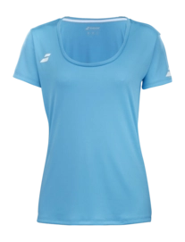 Tennisshirt Babolat Women Play Cap Sleeve Top Cyan Blue