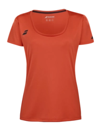Tennisshirt Babolat Women Play Cap Sleeve Top Fiesta Red