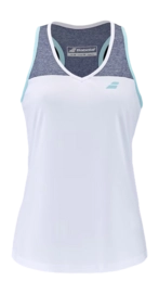 Débardeur Babolat Femme Play Tank Top White Blue Heather