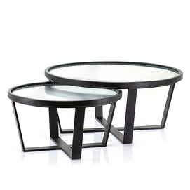 Bijzettafel By-Boo Loup Large 60 x 60 cm Black (2-Delig)