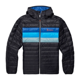 Jacke Cotopaxi Fuego Down Hooded Jacket Herren Black/Pacific Stripes