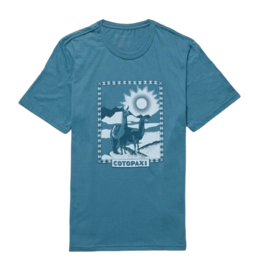 T-Shirt Cotopaxi Hommes Lama Greetings Organic Blue Spruce