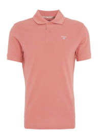 Polo Shirt Barbour Men Tartan Pique Pink Clay