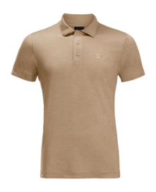Polo Jack Wolfskin Homme Travel Polo Sand Storm