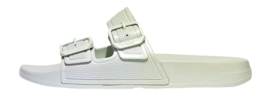 Flip Flops FitFlop Women iQushion Iridescent Two-Bar Buckle Slides Sagebrush/Skywash Blue