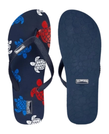 Slipper Vilebrequin Men Tortues Multicolores Navy